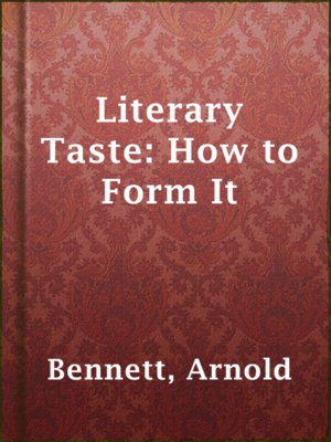 cover image of Literary Taste: How to Form It